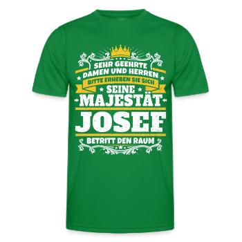 His Majesty Josef - Men's Functional T-Shirt - kelly green - Front - AI Model Male 178 dark (178cm)