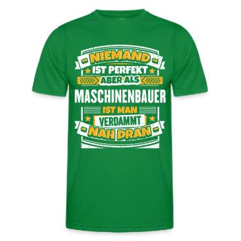 Lustiger Maschinenbauer - Männer Funktions-T-Shirt - Kelly Green - Vorne - AI Model Male 178 dark (178cm)