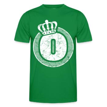 lettre élégante O avec une couronne - T-shirt sport Homme - vert - Devant - AI Model Male 178 dark (178cm)