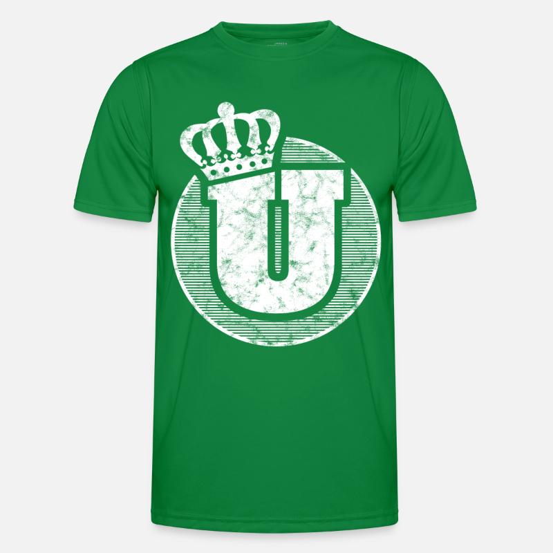 Stylischer Buchstabe U mit Krone Männer Funktions-T-Shirt