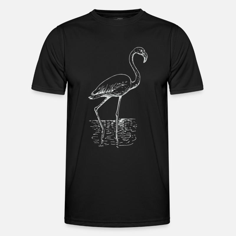 Flamingo drawing - Men's Functional T-Shirt - black