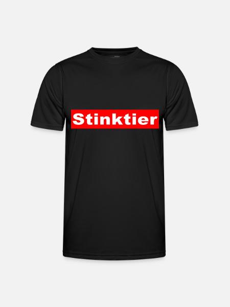 STINKTIER - Männer Funktions-T-Shirt - Schwarz