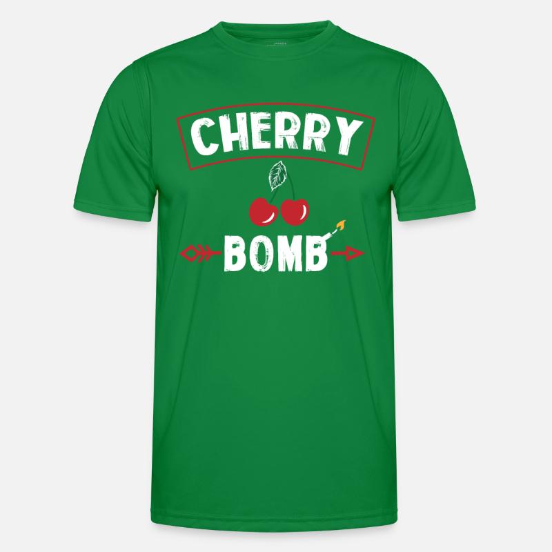 Cherry bomb cherry bomb cherry red cherry blossom Men's Functional T-Shirt