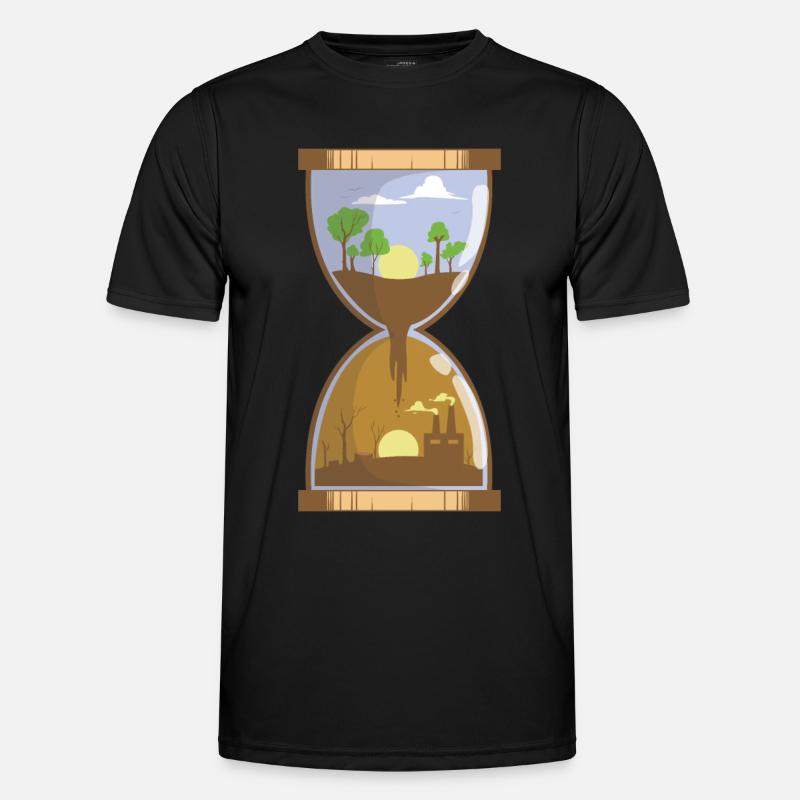 Hourglass / Pollution / Conservation Men's Functional T-Shirt