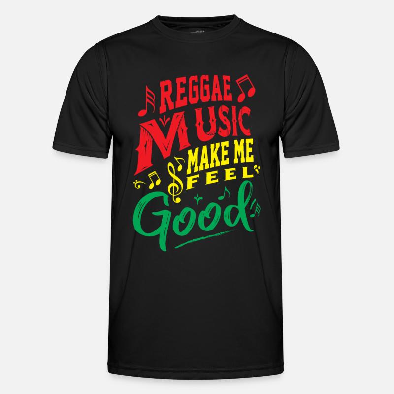 Reggae Music Make Me Feel Good Männer Funktions-T-Shirt