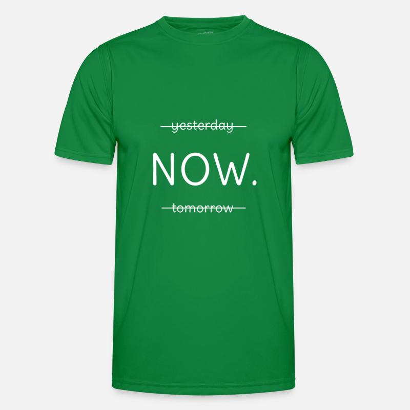 maintenant. hier demain. Maintenant. Présent. T-shirt sport Homme
