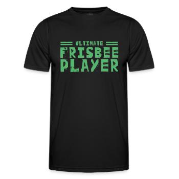 Frisbee Throw Frisbee Game - Men's Functional T-Shirt - black - Front - AI Model Male 178 dark (178cm)
