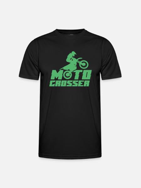 Motorcycle Motocrosser - Men's Functional T-Shirt - black