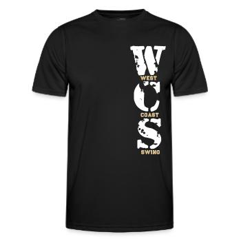 West Coast Swing Dance Geschenk T-Shirt - Männer Funktions-T-Shirt - Schwarz - Vorne - AI Model Male 178 dark (178cm)