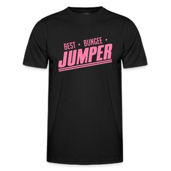 Bungee Jumping - Männer Funktions-T-Shirt - Schwarz - Vorne - AI Model Male 178 dark (178cm)