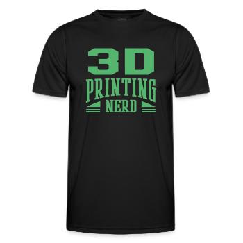 Druck Modell Drucker CAD Druck 3D Druck Hobby - Männer Funktions-T-Shirt - Schwarz - Vorne - AI Model Male 178 dark (178cm)