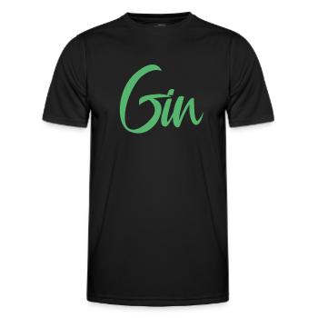 Alkohol Gin Liebhaber Bar Gins Gin trinken - Männer Funktions-T-Shirt - Schwarz - Vorne - AI Model Male 178 dark (178cm)