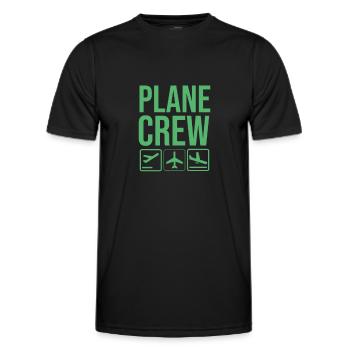 Flugzeug - Männer Funktions-T-Shirt - Schwarz - Vorne - AI Model Male 178 dark (178cm)
