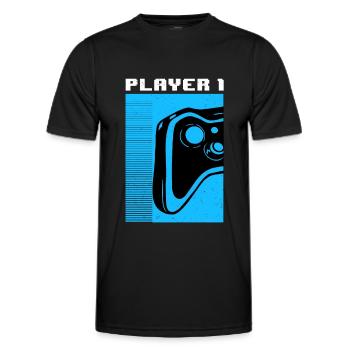 Joueur joueur 1 - T-shirt sport Homme - noir - Devant - AI Model Male 178 dark (178cm)
