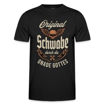 Schwabe - Männer Funktions-T-Shirt - Schwarz - Vorne - AI Model Male 178 dark (178cm)
