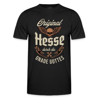 Hesse Spruch - Männer Funktions-T-Shirt - Schwarz - Vorne - AI Model Male 178 dark (178cm)
