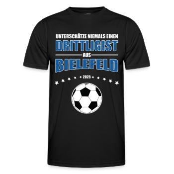 Pokal Drittligist Bielefeld Fußball Sensation Fan - Männer Funktions-T-Shirt - Schwarz - Vorne - AI Model Male 178 dark (178cm)