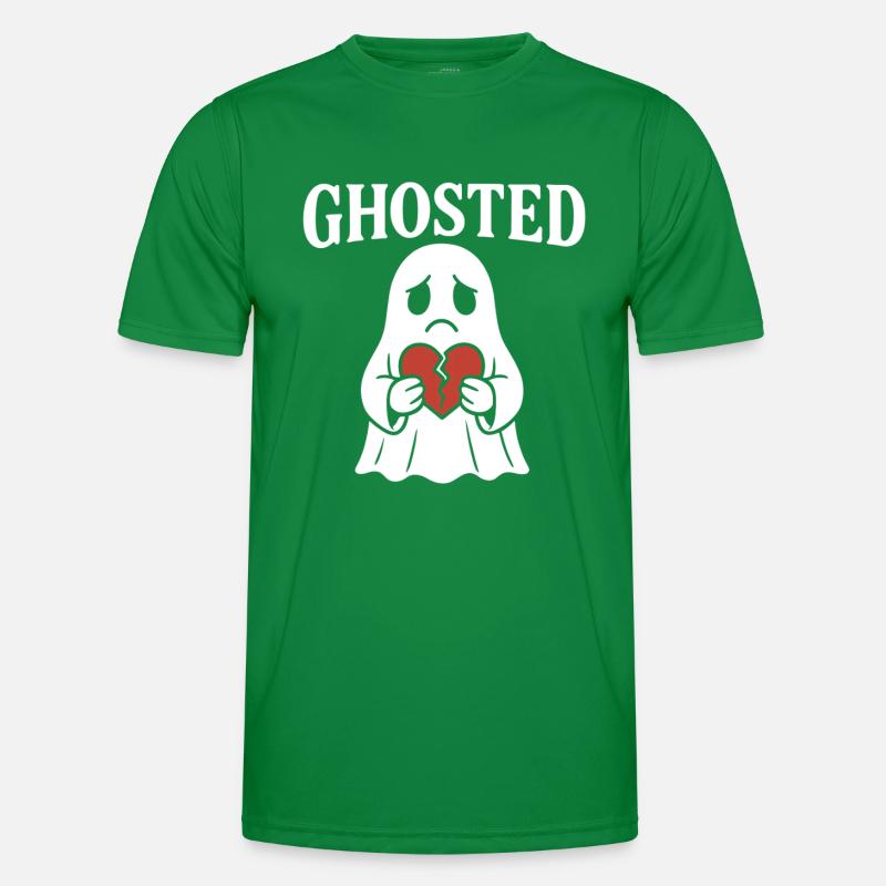 Ghosted – Süßes Trauriges Gespenst mit Herz Männer Funktions-T-Shirt