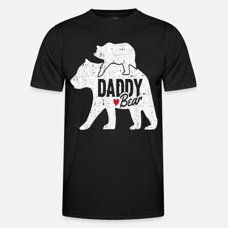 DADDY BEAR - Männer Funktions-T-Shirt - Schwarz
