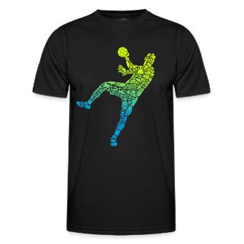 Handball Players Symbols Handball Players Boys Handball - Men's Functional T-Shirt - black - Front - AI Model Male 178 dark (178cm)