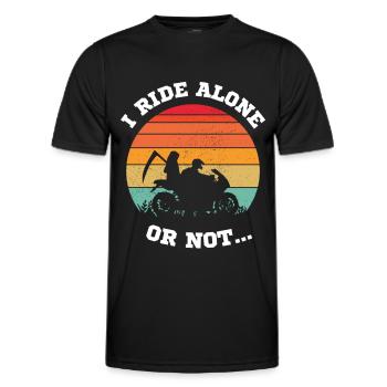Ich fahre alleine, oder auch nicht... Radfahrer - Männer Funktions-T-Shirt - Schwarz - Vorne - AI Model Male 178 dark (178cm)