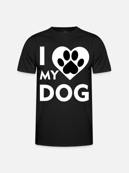 I Love my dog - Men's Functional T-Shirt - black