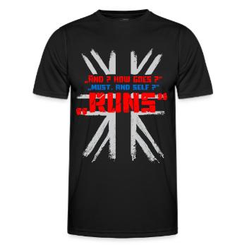 Et comment va - T-shirt sport Homme - noir - Devant - AI Model Male 178 dark (178cm)