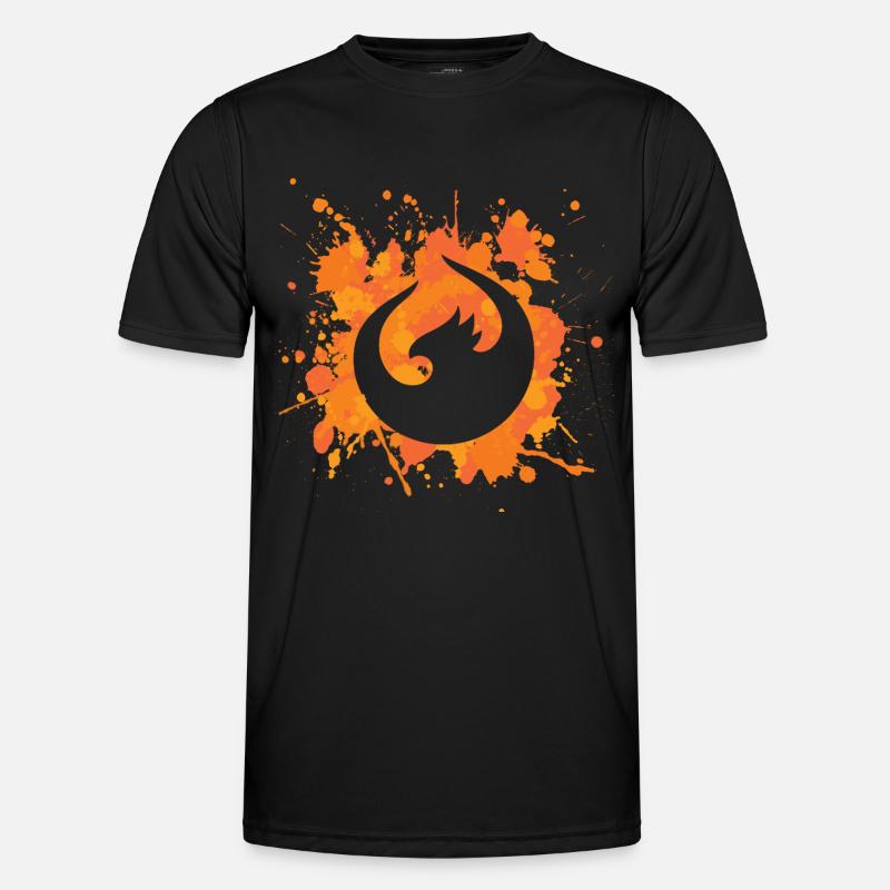 UI5 Phoenix Splash Orange - Men's Functional T-Shirt - black