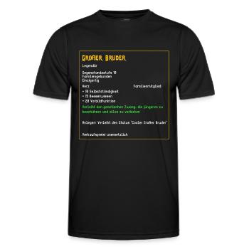 Legendärer Großer Bruder Familie cool Legendär - Männer Funktions-T-Shirt - Schwarz - Vorne - AI Model Male 178 dark (178cm)