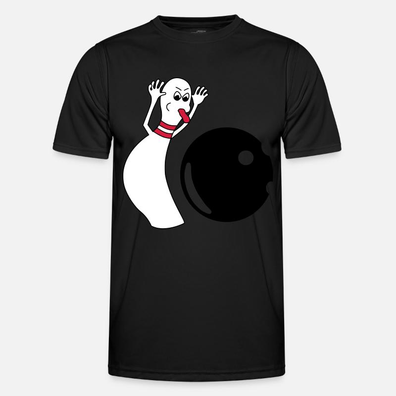 Bowling Pin - Männer Funktions-T-Shirt - Schwarz