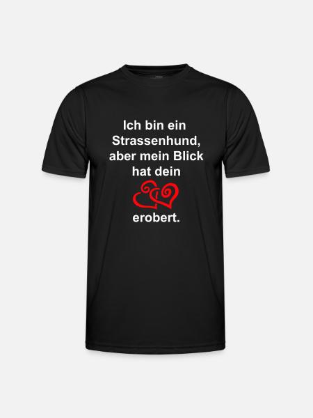Hundeliebe - Männer Funktions-T-Shirt - Schwarz