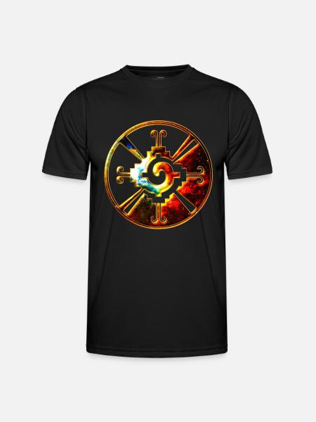 Hunab Ku - Galactic Butterfly - The Creator - Men's Functional T-Shirt - black