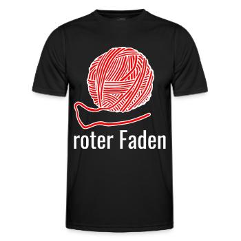Roter Faden - Männer Funktions-T-Shirt - Schwarz - Vorne - AI Model Male 178 dark (178cm)