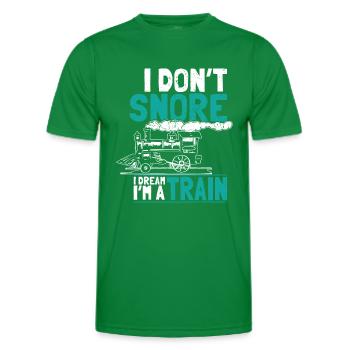 Ronfler comme un train rêve - T-shirt sport Homme - vert - Devant - AI Model Male 178 dark (178cm)