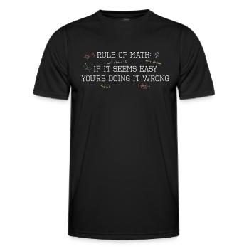 Math rules complex simple - Men's Functional T-Shirt - black - Front - AI Model Male 178 dark (178cm)
