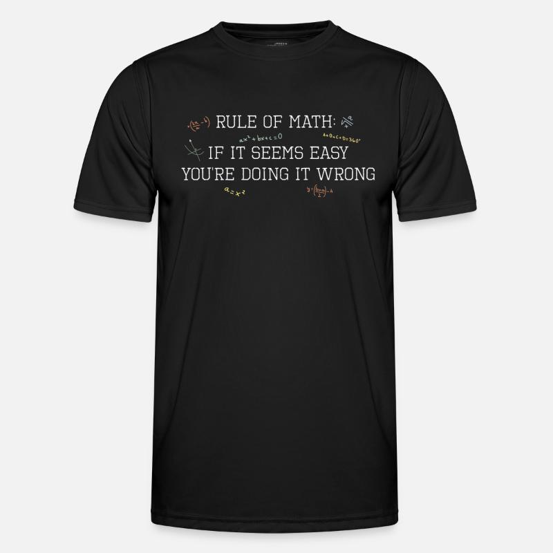 Maths règles complexes simple - T-shirt sport Homme - noir