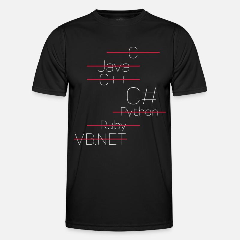 C# - C-Sharp / C Sharp - Männer Funktions-T-Shirt - Schwarz