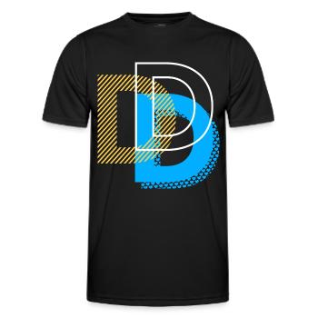 Alphabet D Urban Graphic Deluxe - Men's Functional T-Shirt - black - Front - AI Model Male 178 dark (178cm)