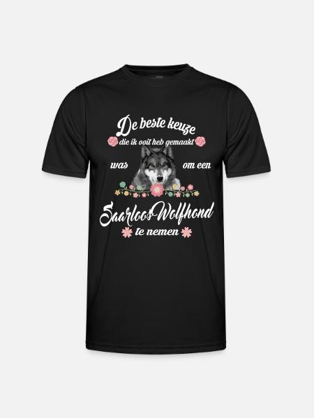 Saarloos Wolfhond - Männer Funktions-T-Shirt - Schwarz