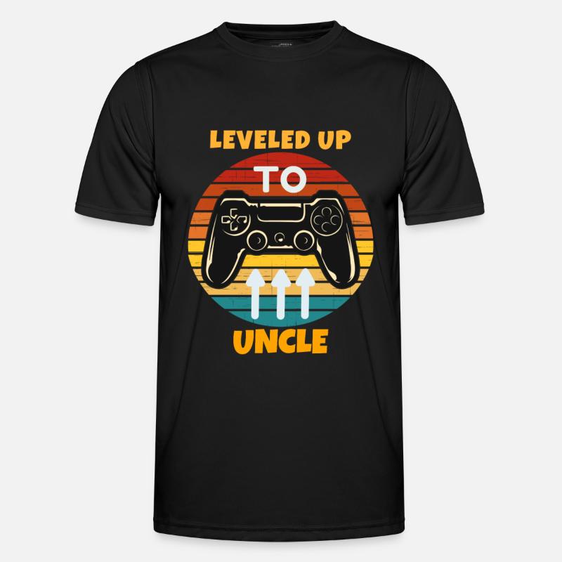 Leveled Up To Uncle - Men's Functional T-Shirt - black