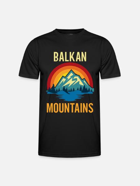 Balkan Mountains Sunset - Men's Functional T-Shirt - black