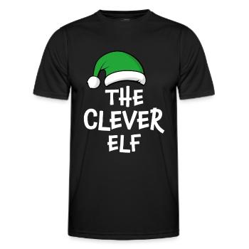 The Clever Elf - Men's Functional T-Shirt - black - Front - AI Model Male 178 dark (178cm)