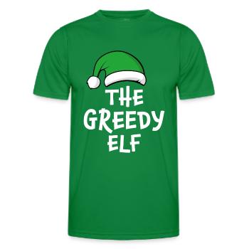 The Greedy Elf - Men's Functional T-Shirt - kelly green - Front - AI Model Male 178 dark (178cm)