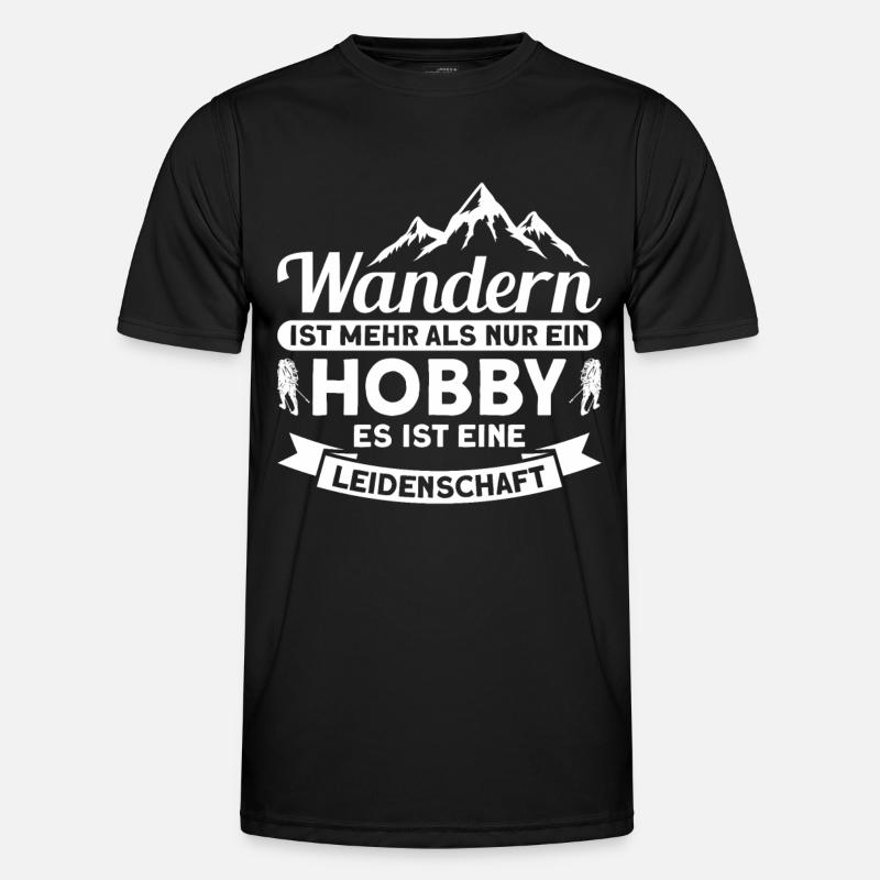 Wanderer Berge Wandern Geschenk - Männer Funktions-T-Shirt - Schwarz
