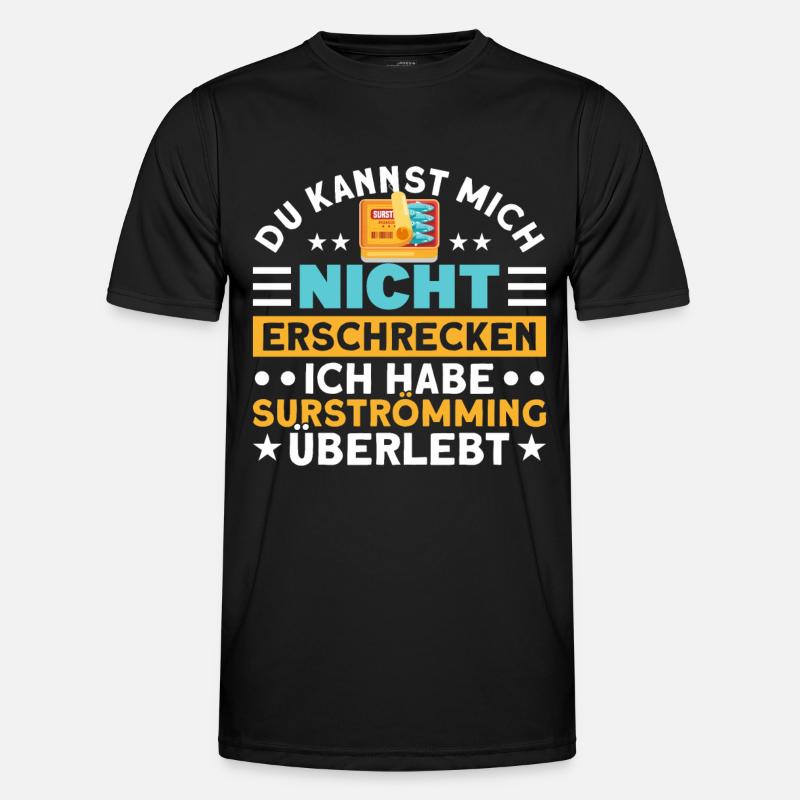 Surströmming Challenge Surströmming Schweden - Männer Funktions-T-Shirt - Schwarz