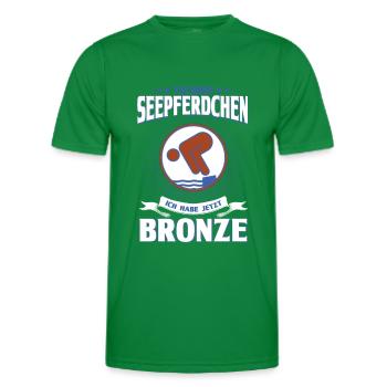 Schwimmer Schwimmprüfung Bronze Geschenk - Männer Funktions-T-Shirt - Kelly Green - Vorne - AI Model Male 178 dark (178cm)