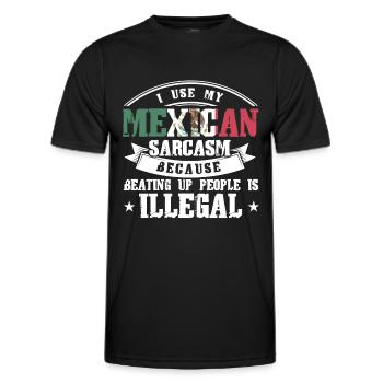 Fier mexicain Drapeau mexicain mexicain - T-shirt sport Homme - noir - Devant - AI Model Male 178 dark (178cm)