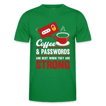 IT Security IT Analyst Cybersecurity Gift - Men's Functional T-Shirt - kelly green - Front - AI Model Male 178 dark (178cm)