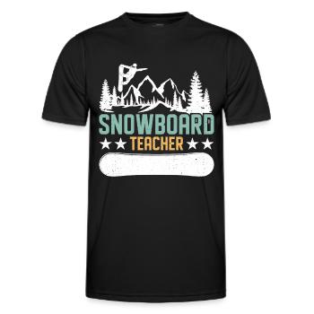 Snowboarder Snowboarden Snowboard - Männer Funktions-T-Shirt - Schwarz - Vorne - AI Model Male 178 dark (178cm)