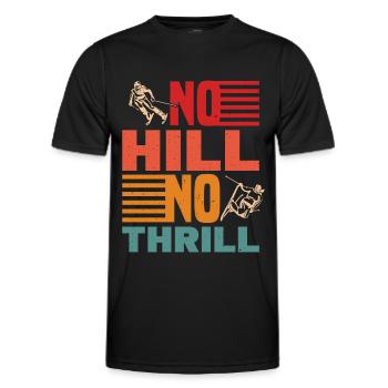 Skieurs Ski alpin - T-shirt sport Homme - noir - Devant - AI Model Male 178 dark (178cm)